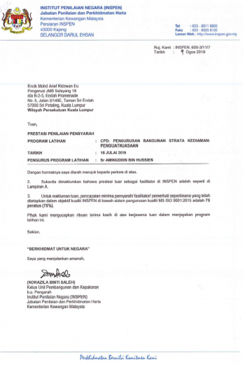 A&H Property Management - INSPEN cert